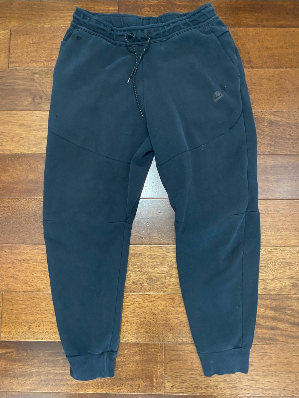 Nike Black Tapered Sweatpants with Drawstring